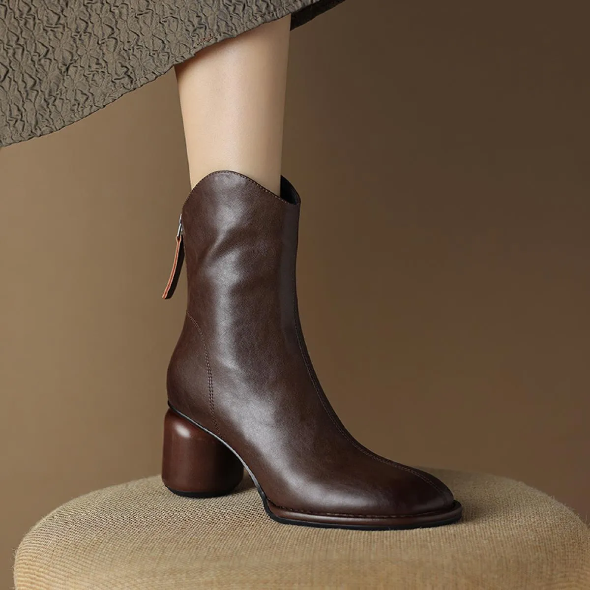 2024 Primavera Autunno Genuino Stivaletti da donna in pelle Décolleté con tacco alto Décolleté Scarpe da sera da donna Taglia 34