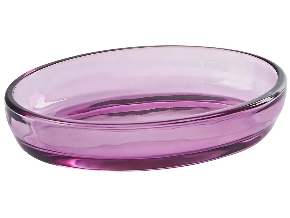 4-Piece Bathroom Accessories Set ROANA Glass Violet