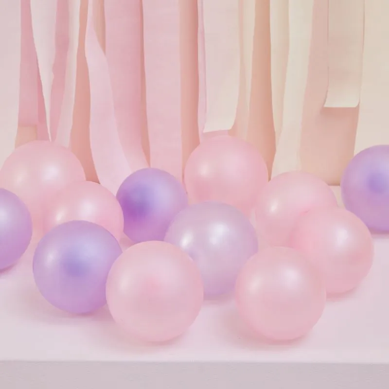 40 palloncini in eco lattice viola e rosa