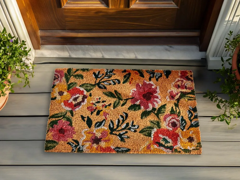 40 x 60 cm KITA Tappetino da Ingresso Multicolore Fibra di Cocco