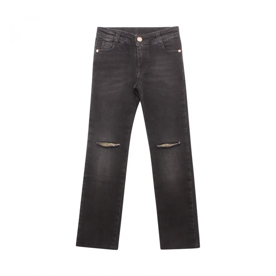4021AQ jeans bimba TWIN-SET kid denim jegging black