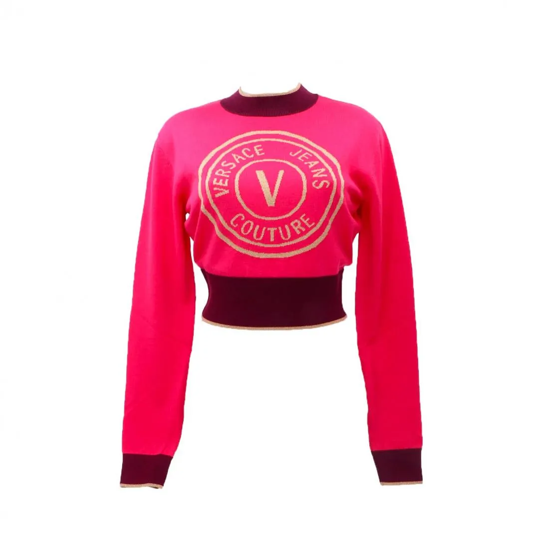 75HAFM21 WOOL V EMBLEM Fucsia