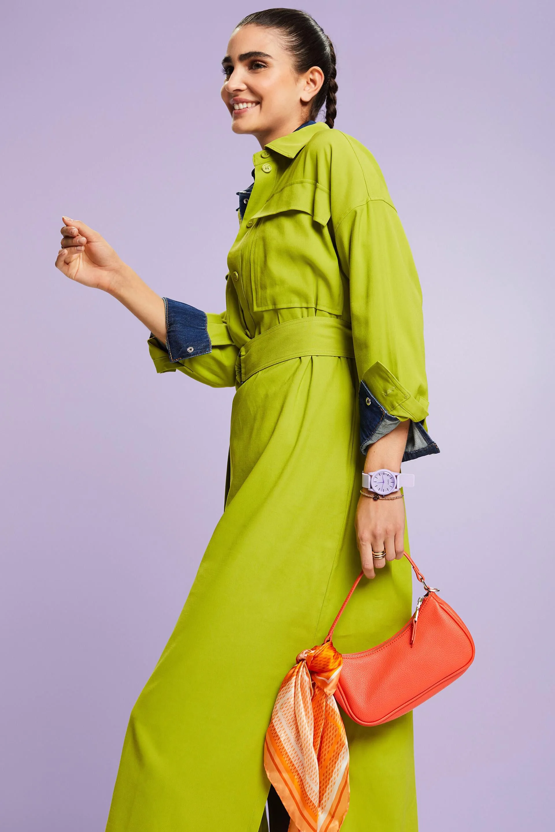 Abito camicia midi oversize