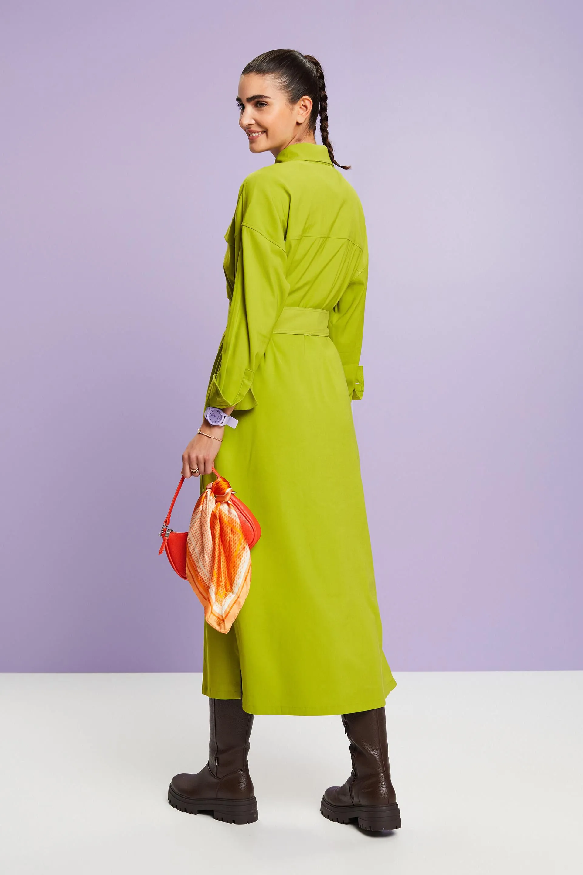 Abito camicia midi oversize