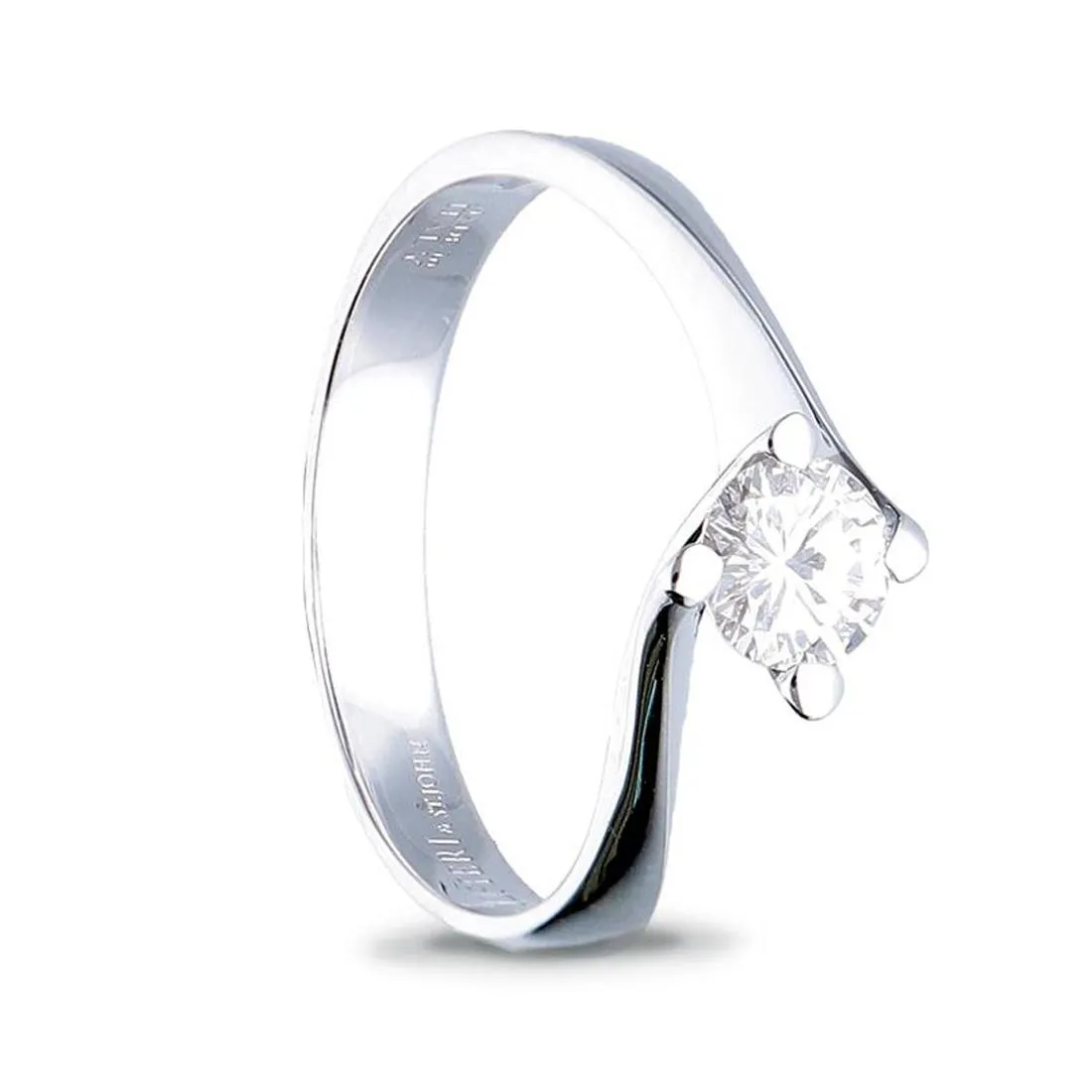 Anello solitario in oro con diamante ct. 1,00