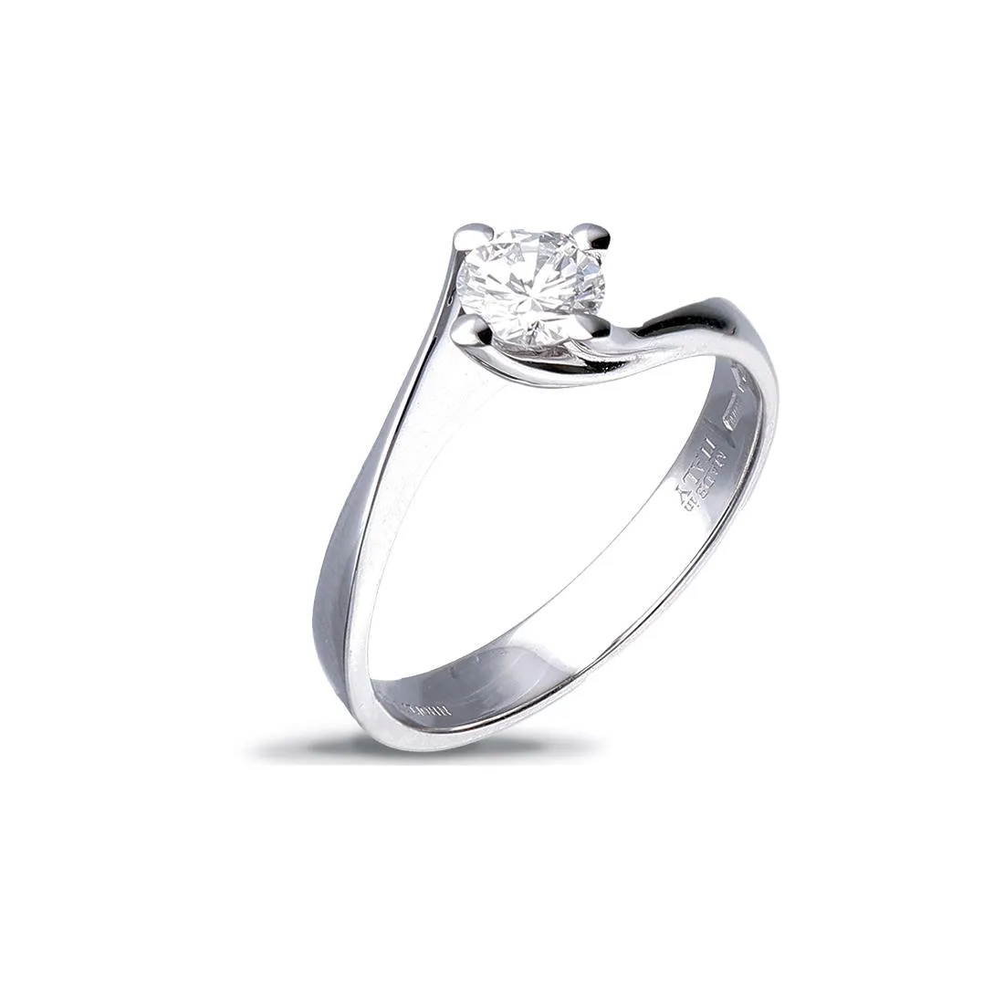 Anello solitario in oro con diamante ct. 1,00