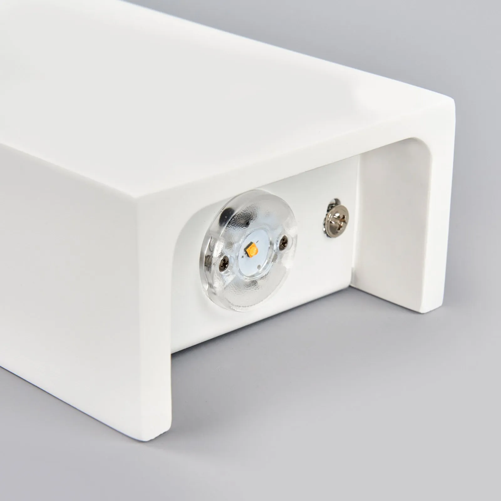 Applique a LED Fabiola in gesso, altezza 16 cm