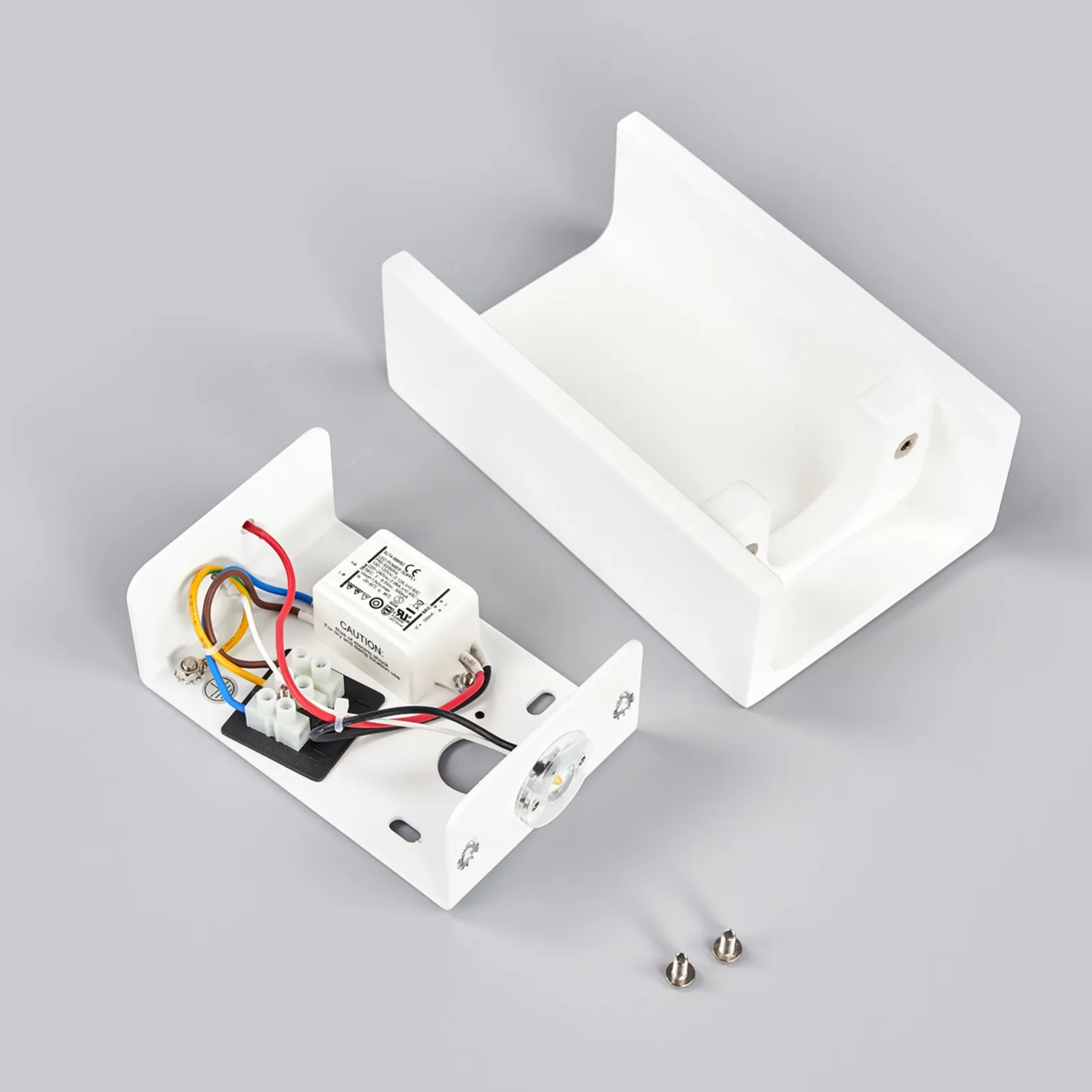 Applique a LED Fabiola in gesso, altezza 16 cm