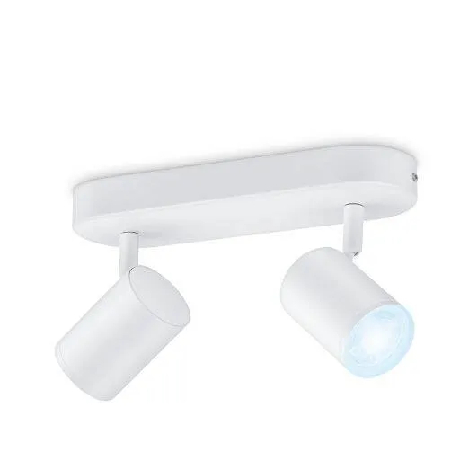 Applique da Soffitto LED Regolabile CCT Smart Wi-Fi+Bluetooth 4.9W 2 Faretti Imageo WIZ