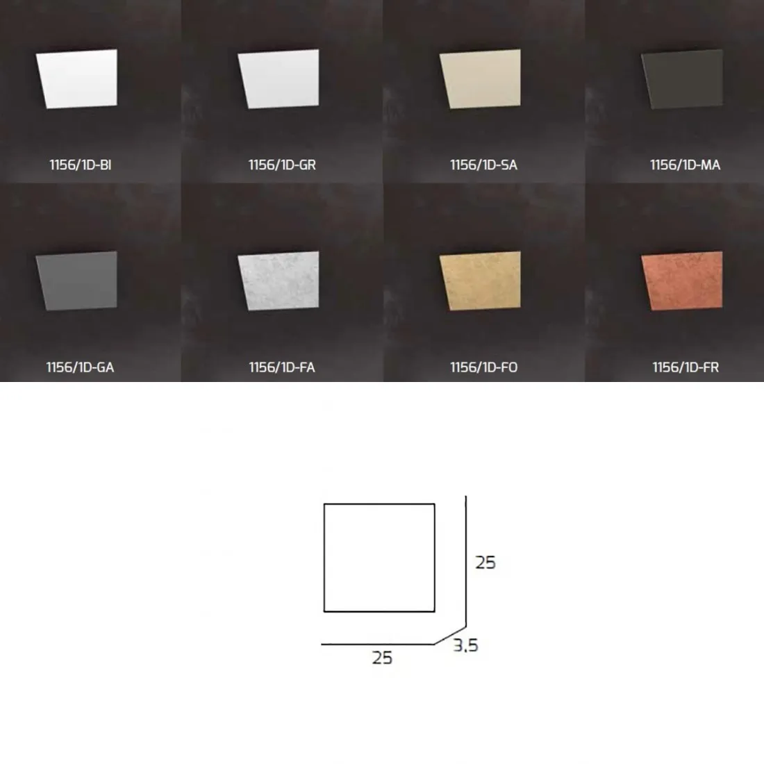 Applique moderno Top Light ECCENTRIC 1156 1D componente decorativo metallo parete soffitto
