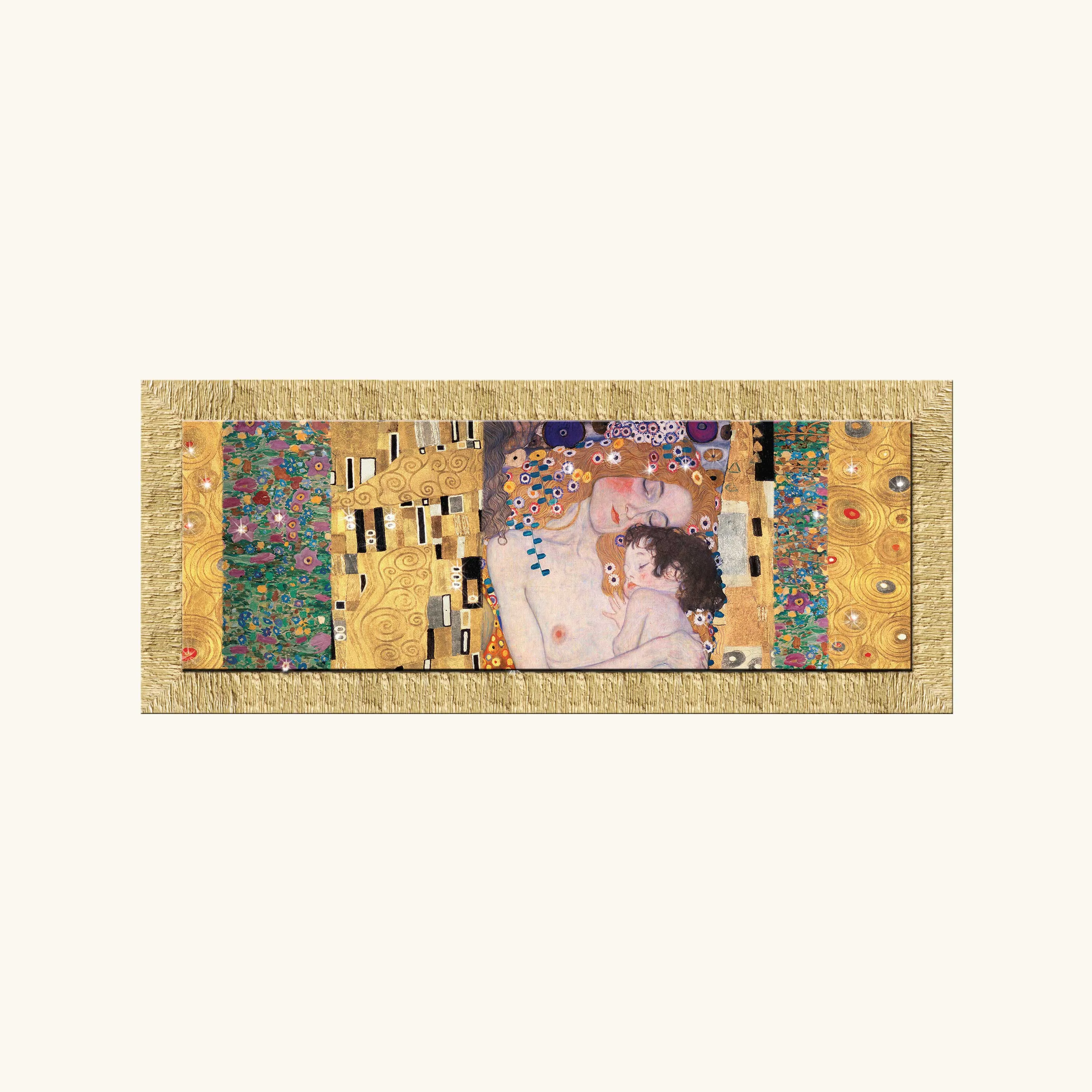 Artitalia  Stampa con cornice in legno decori materici e glitter 153x63 Klimt