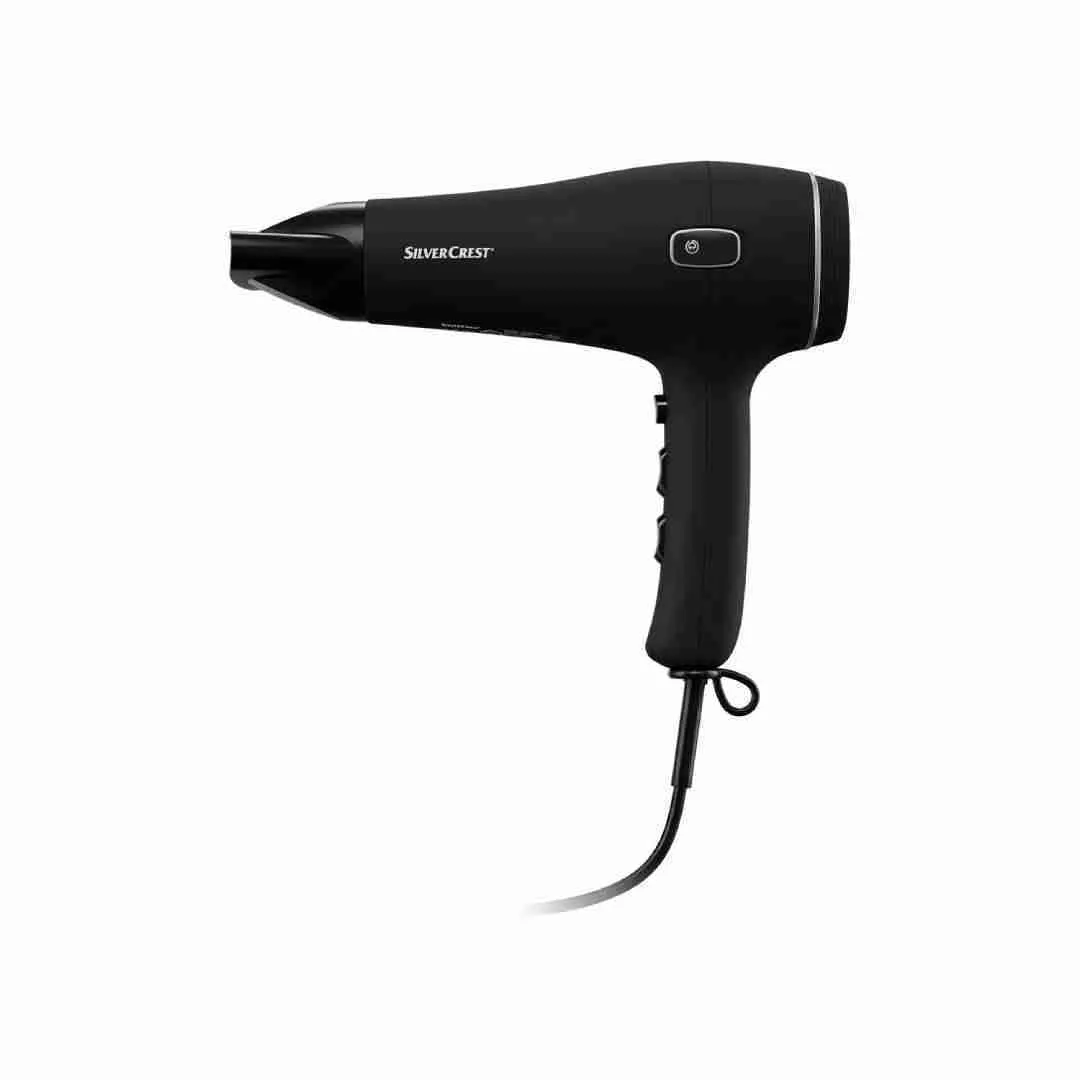 Asciugacapelli Agli Ioni SHTK 2000 W 2 Livelli Di Soffiaggio Diffusore Phon Nero 