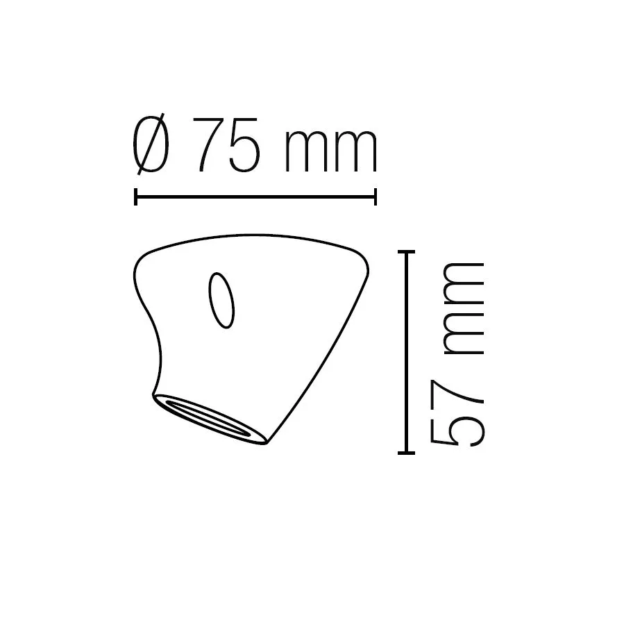 Base Portalampada E27 Faretto Per Parete Soffitto Design Curvo Bianco Lucido Fan Europe