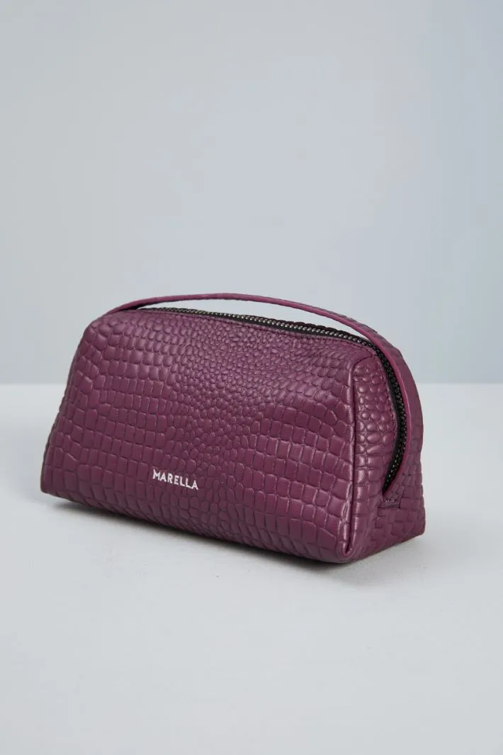 Beauty case in pelle