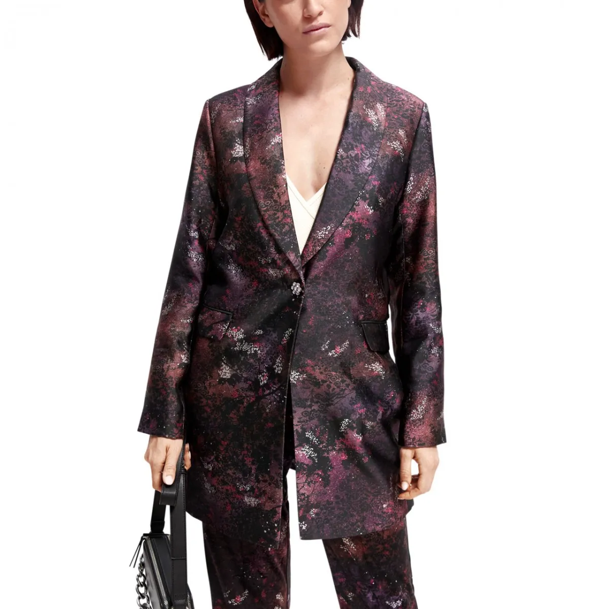 Blazer Lungo Con Stampa