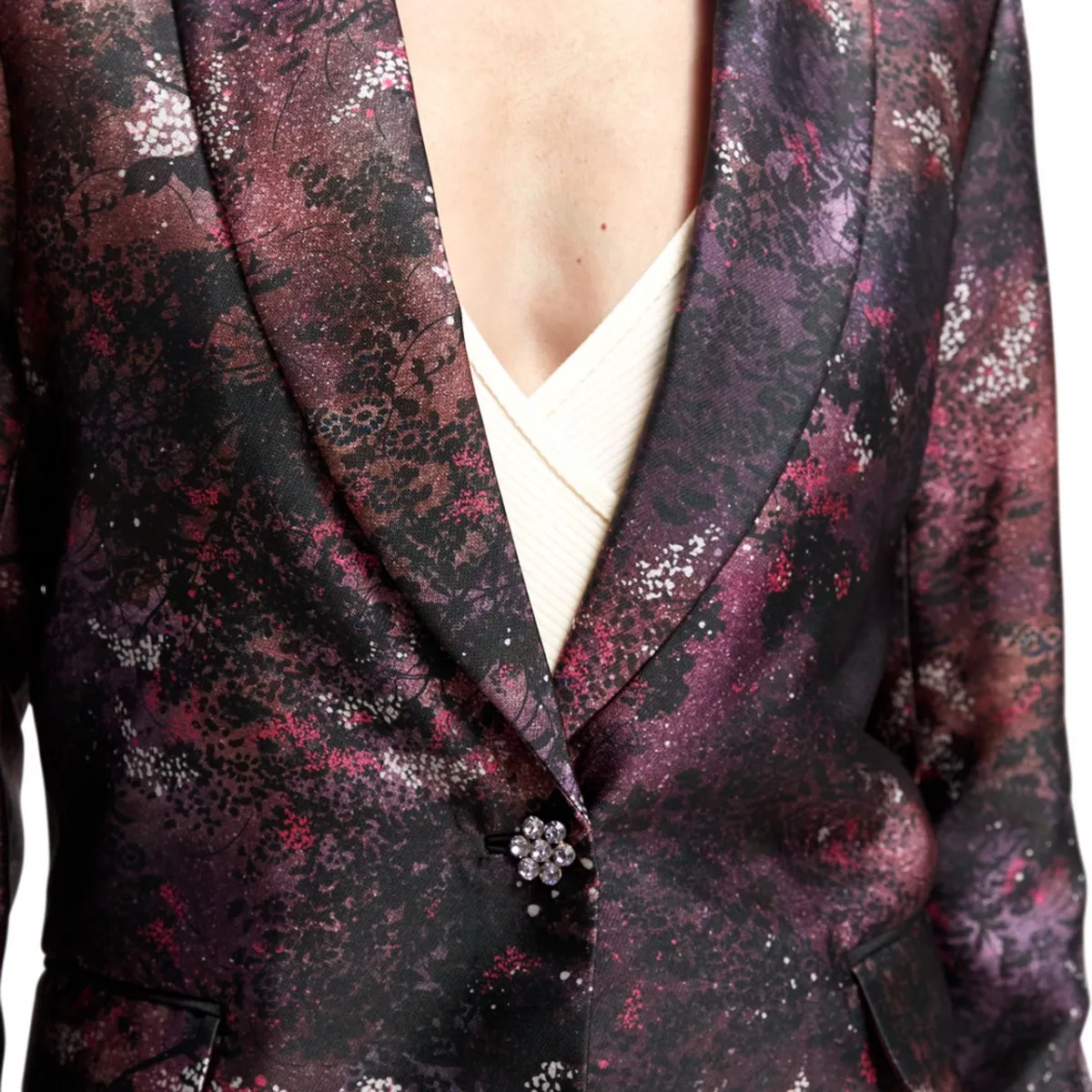 Blazer Lungo Con Stampa