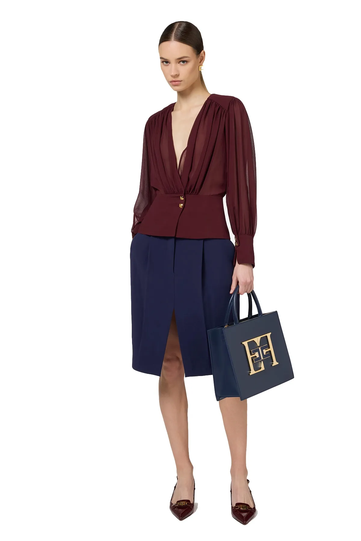 Blusa in Georgette ELISABETTA FRANCHI donna