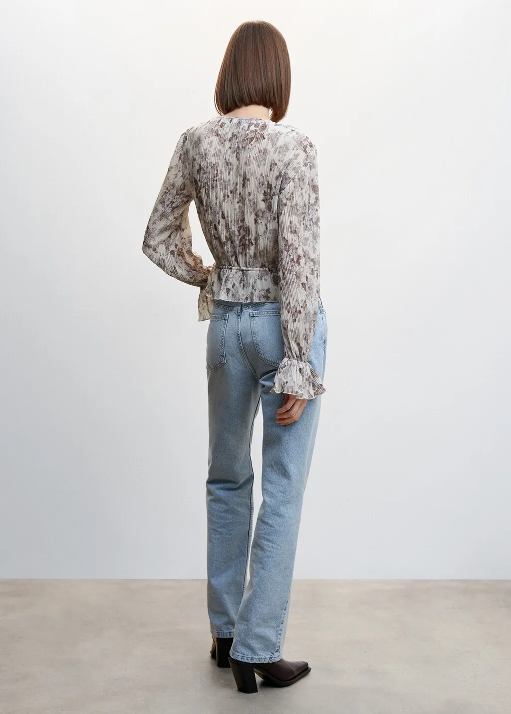 Blusa plissettata fiori
