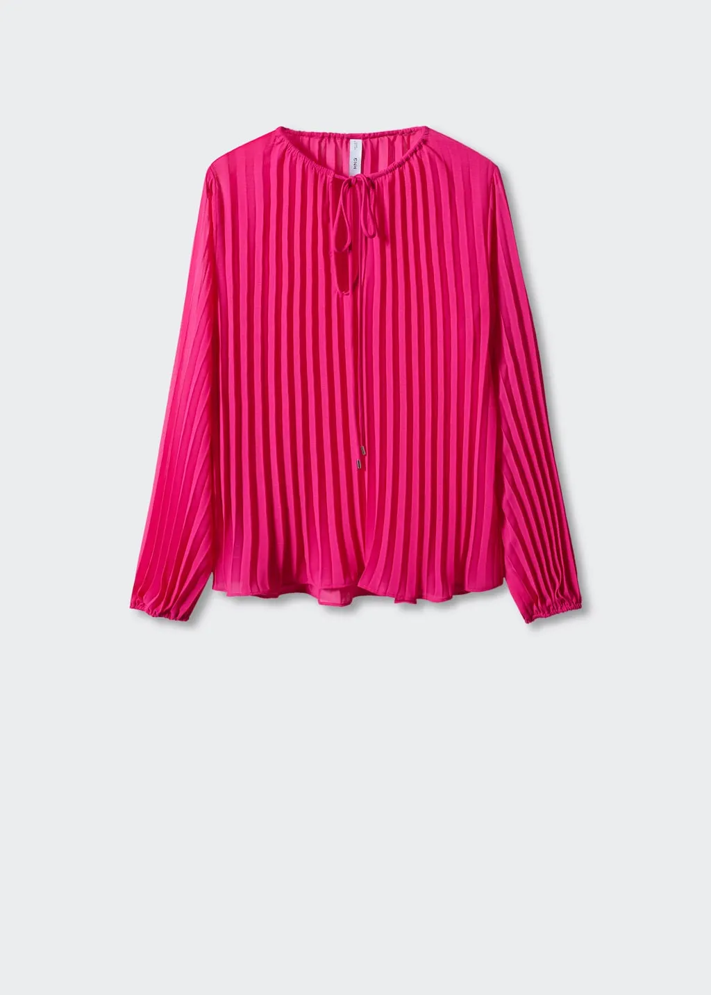 Blusa plissettata maniche a palloncino