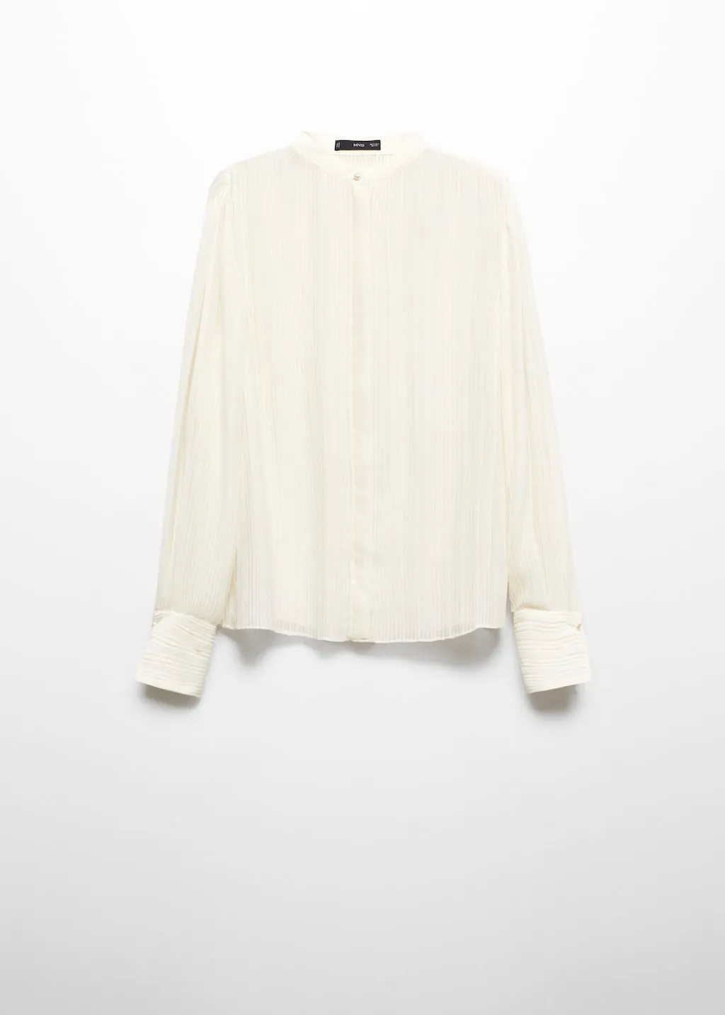 Blusa plissettata semitrasparente
