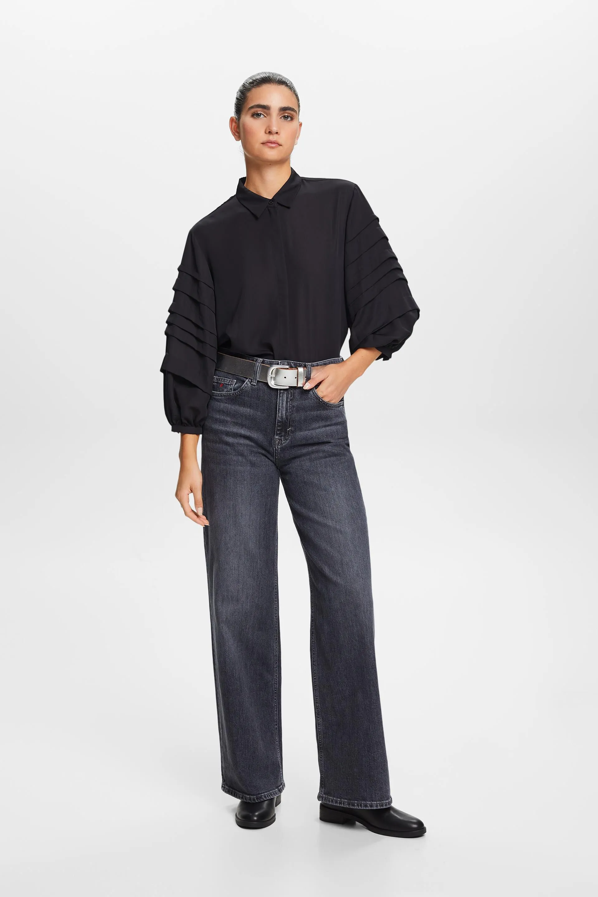 Blusa plissettata