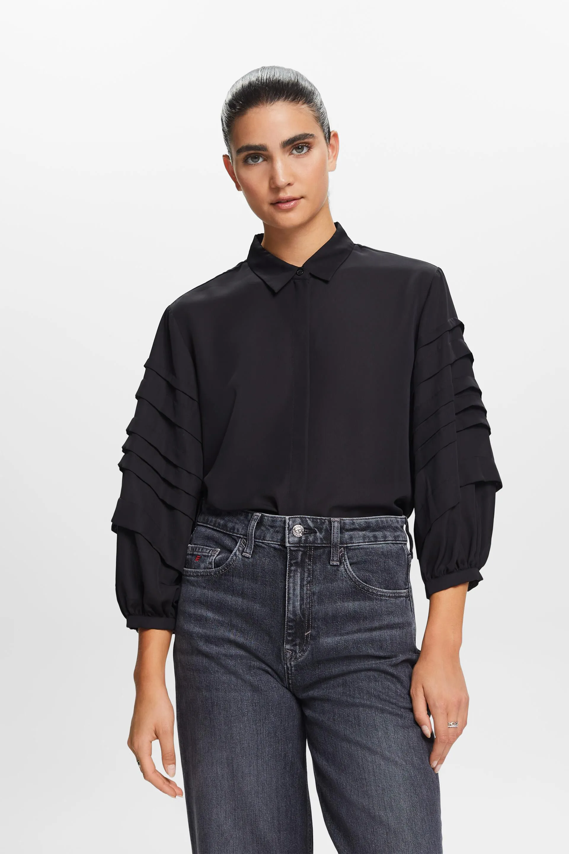Blusa plissettata