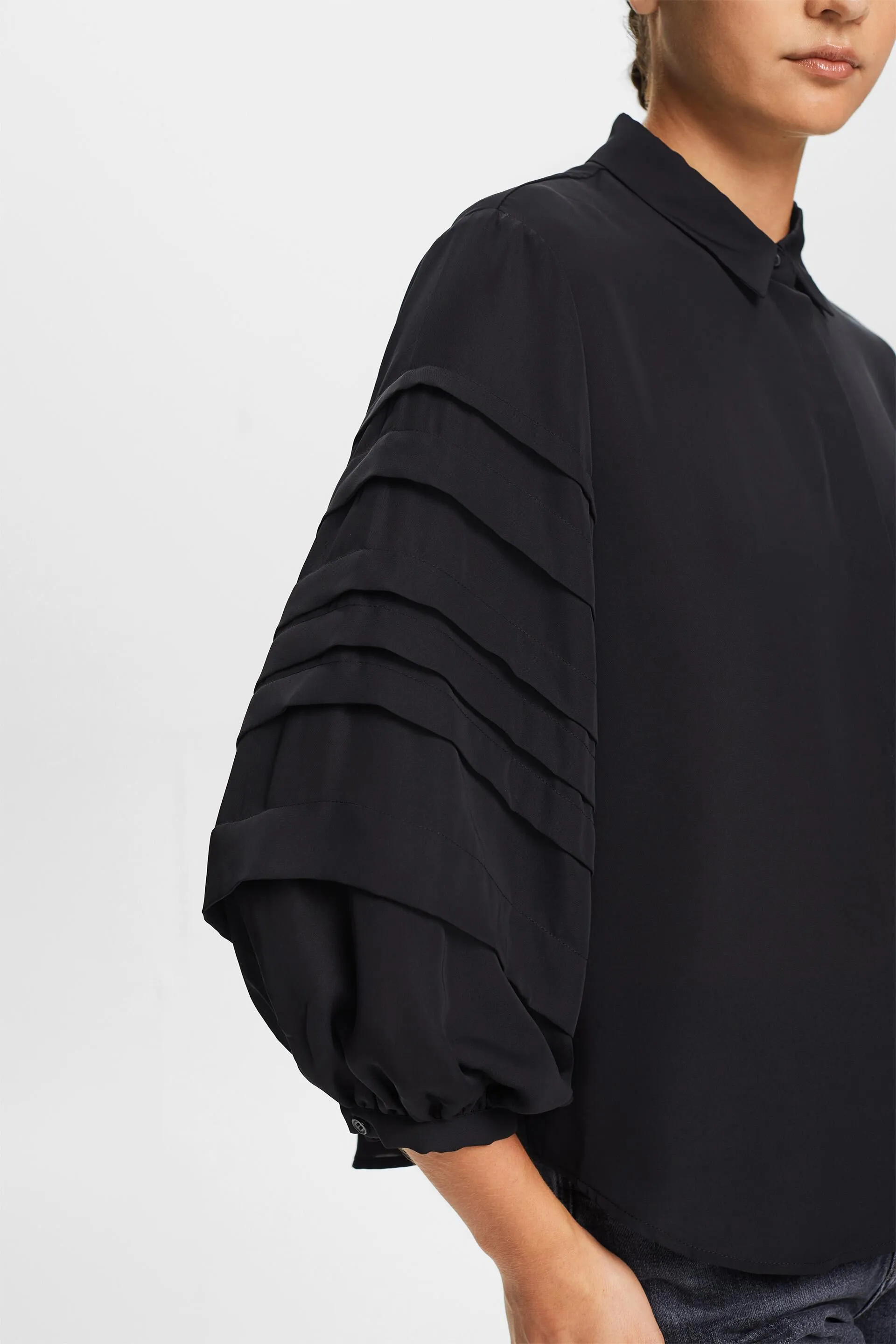 Blusa plissettata