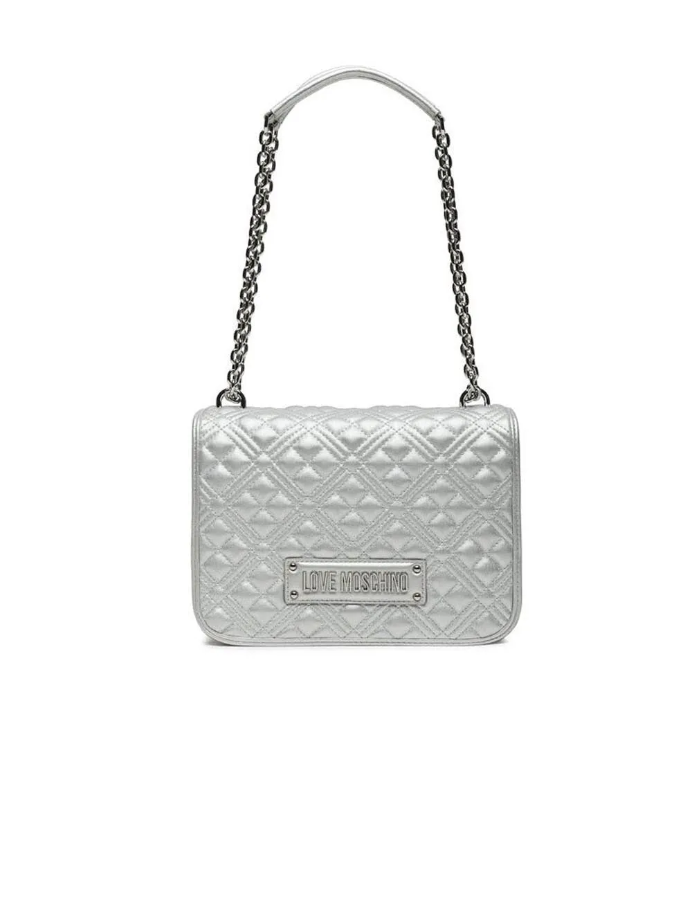 Borsa Quilted Pu - Argento