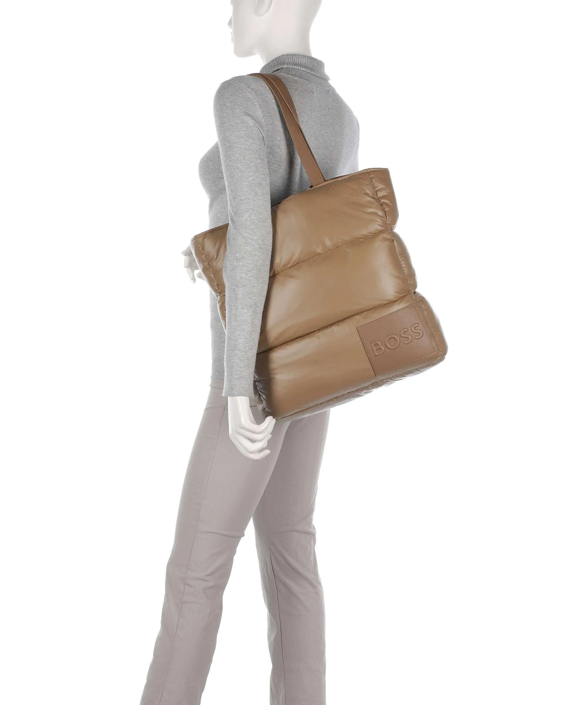  BOSS Deva Borsa shopper poliammide marrone  