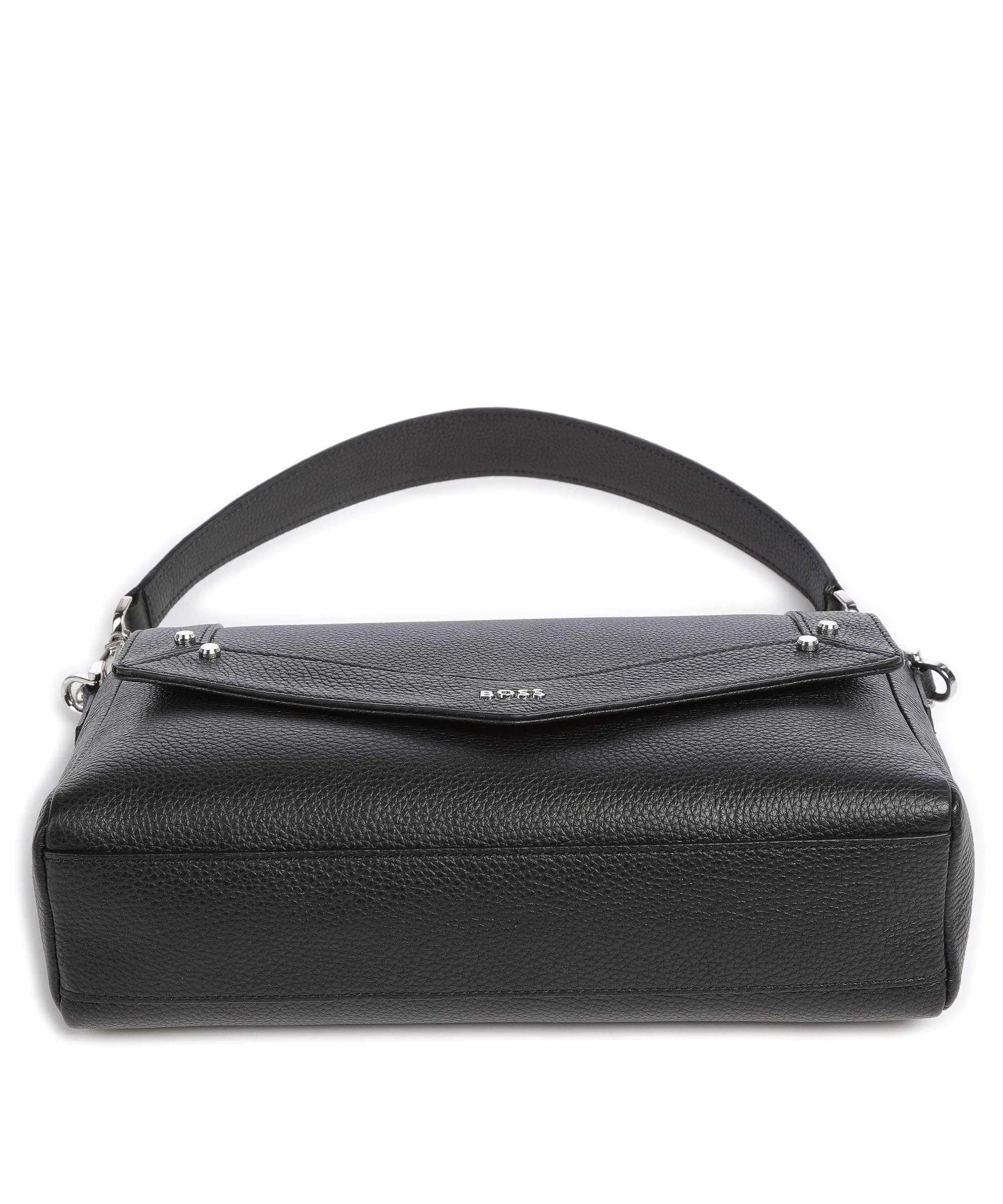  BOSS Ivy Borsa a spalla pelle di vacchetta grana nero  