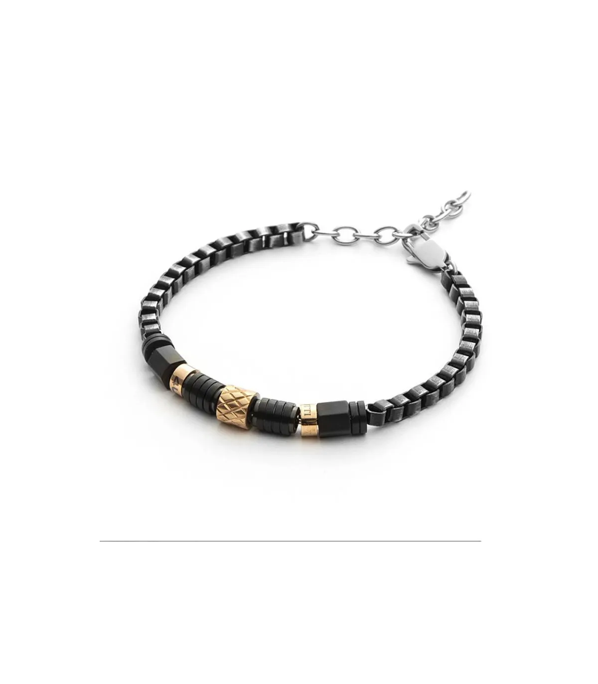 Bracciale Uomo Cesare Paciotti 4US Grid Bicolor Acciaio Oro rosa 4UBR3788