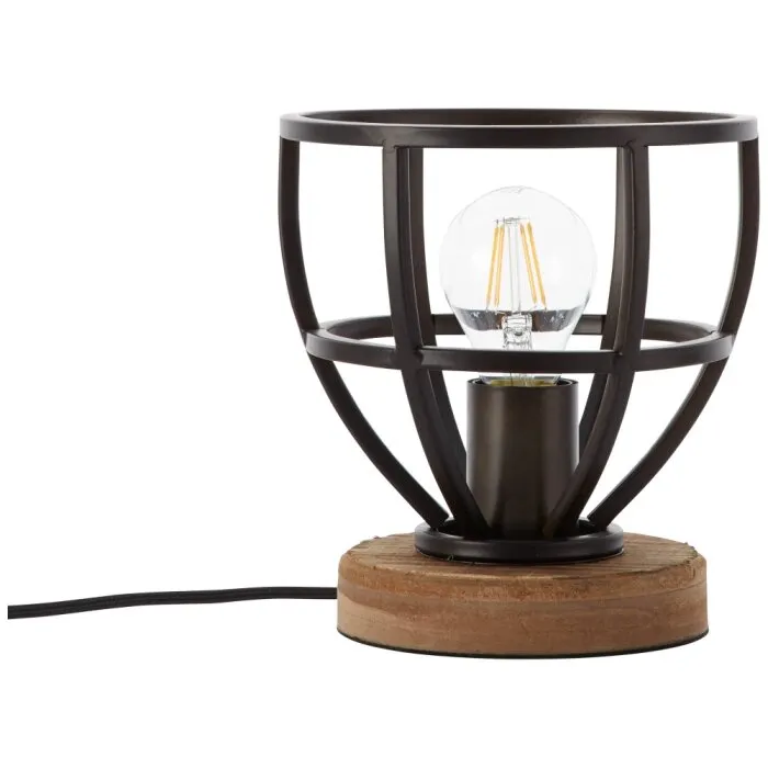 Brilliant Matrix Lampada da Tavolo Nero, 1-Luce