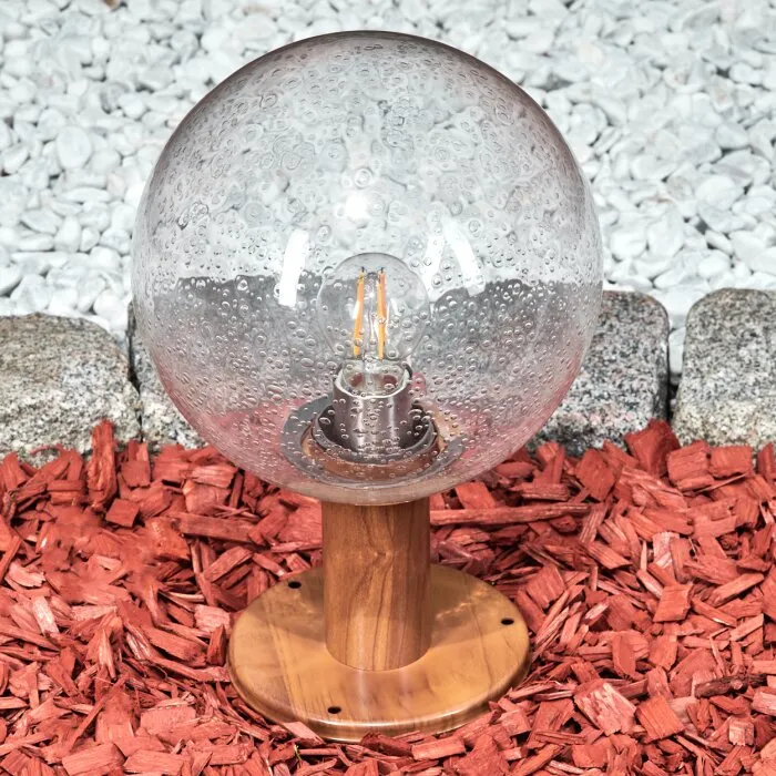 Bubodefo Lampada con piedistallo Marrone, Aspetto del legno, 1-Luce