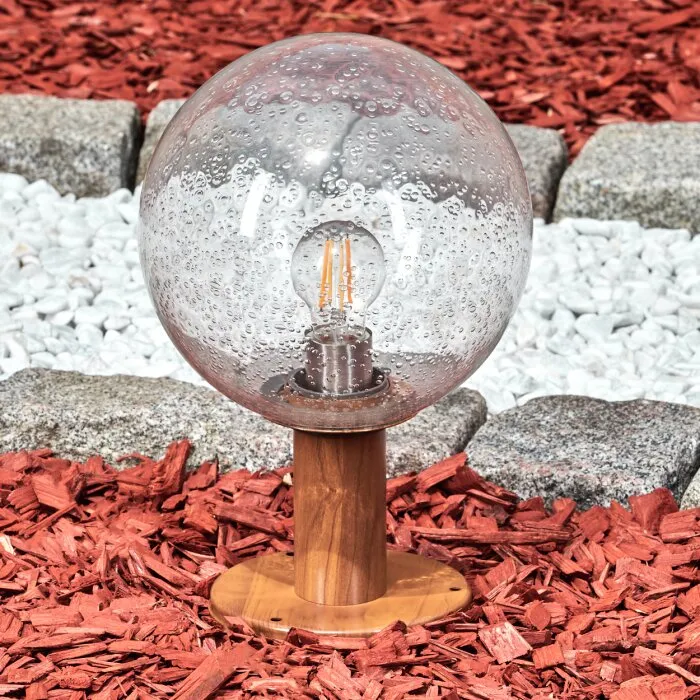 Bubodefo Lampada con piedistallo Marrone, Aspetto del legno, 1-Luce