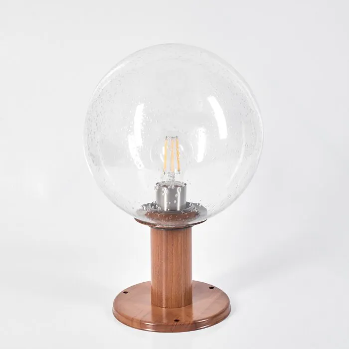 Bubodefo Lampada con piedistallo Marrone, Aspetto del legno, 1-Luce
