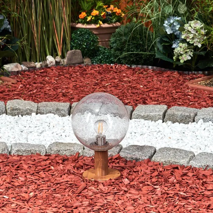 Bubodefo Lampada con piedistallo Marrone, Aspetto del legno, 1-Luce