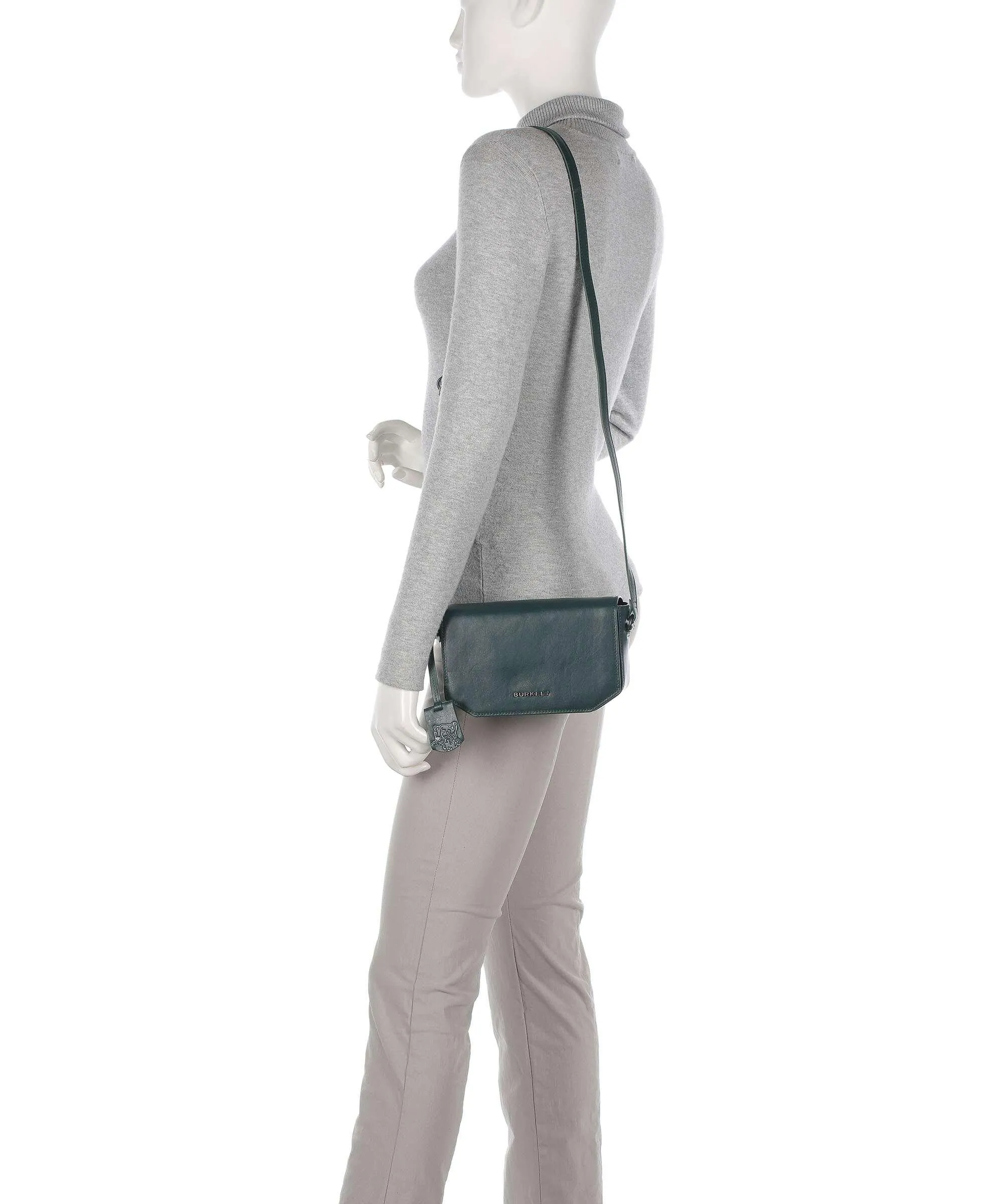  Burkely Nocturnal Nova Borsa a tracolla pelle a grana fine verde scuro  