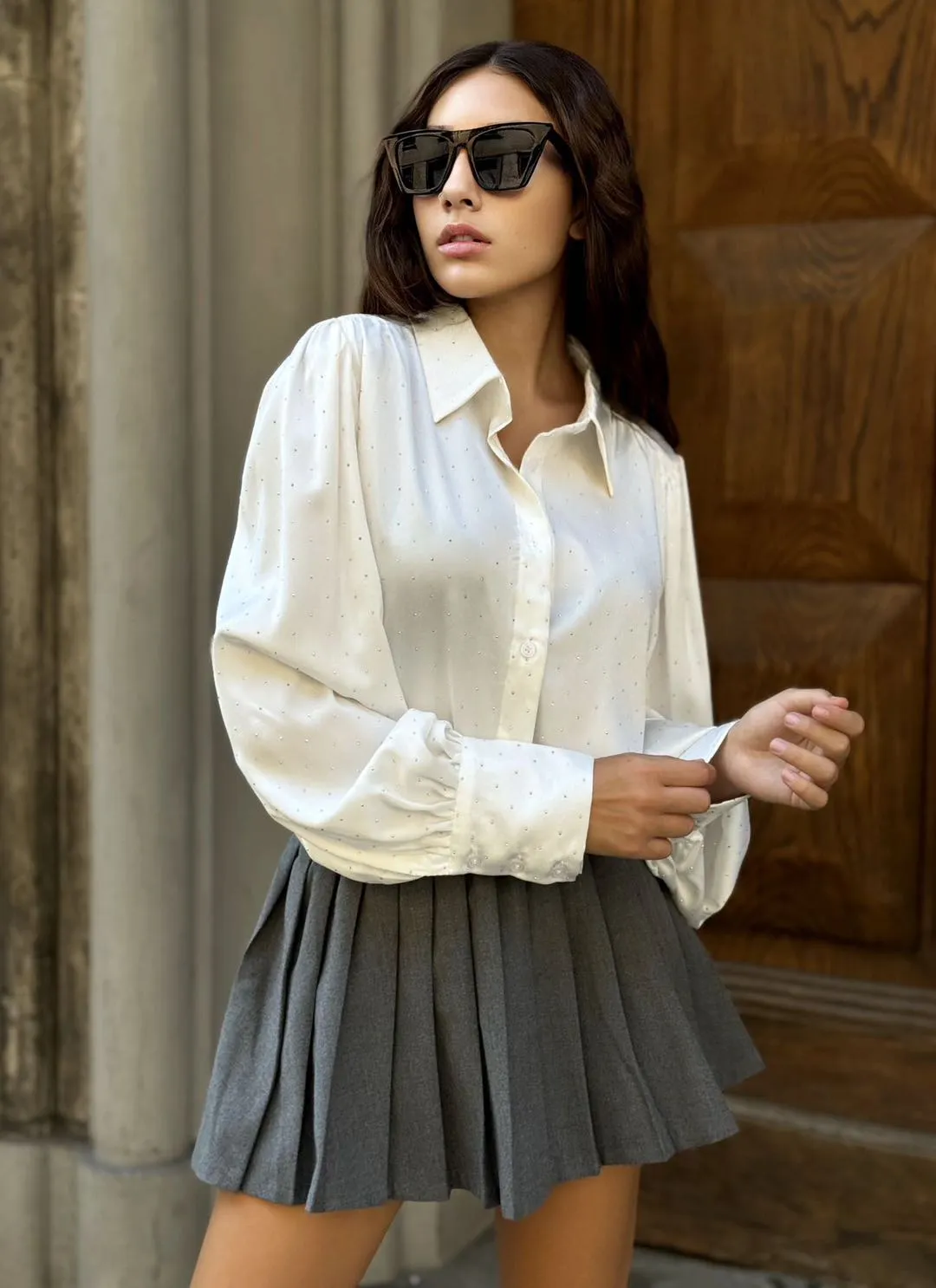Camicia con strass