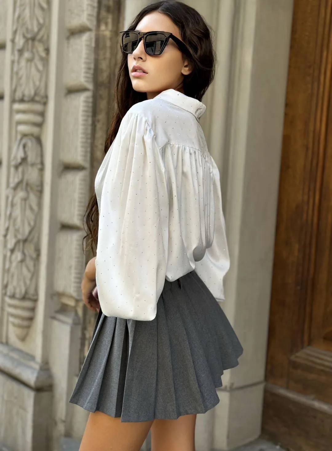 Camicia con strass