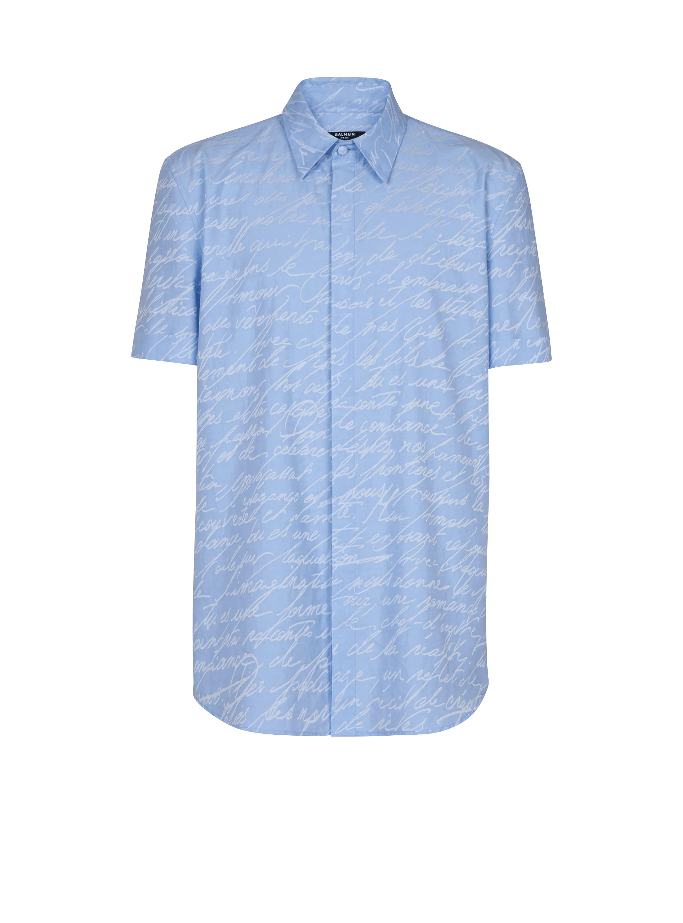 Camicia in jacquard con motivo “lettera d’amore”