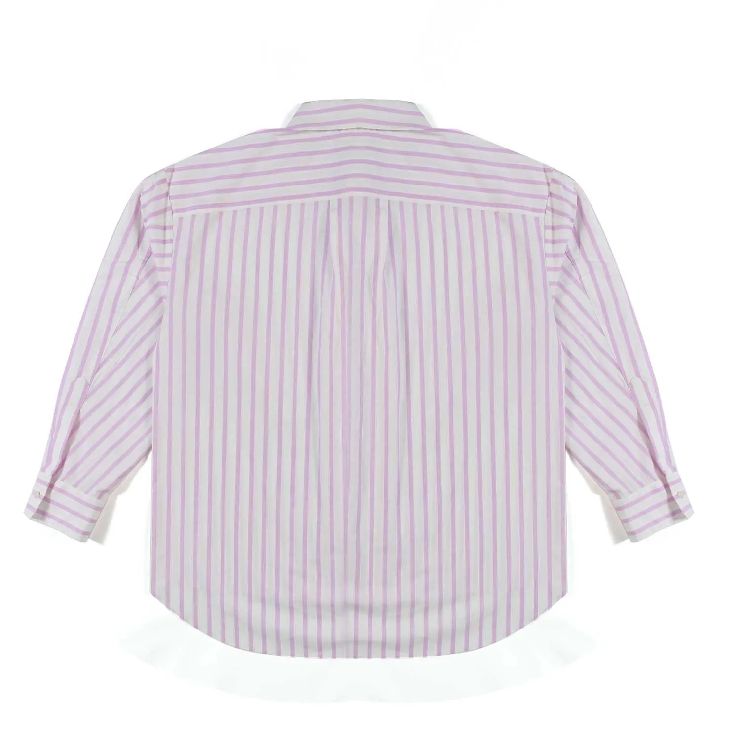 Camicia Oversize Bianca A Righe Lilla