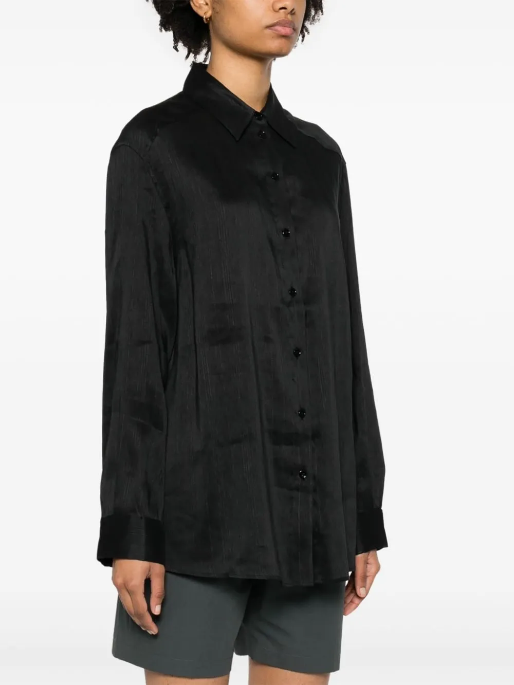 Camicia oversize canisa in nero - donna