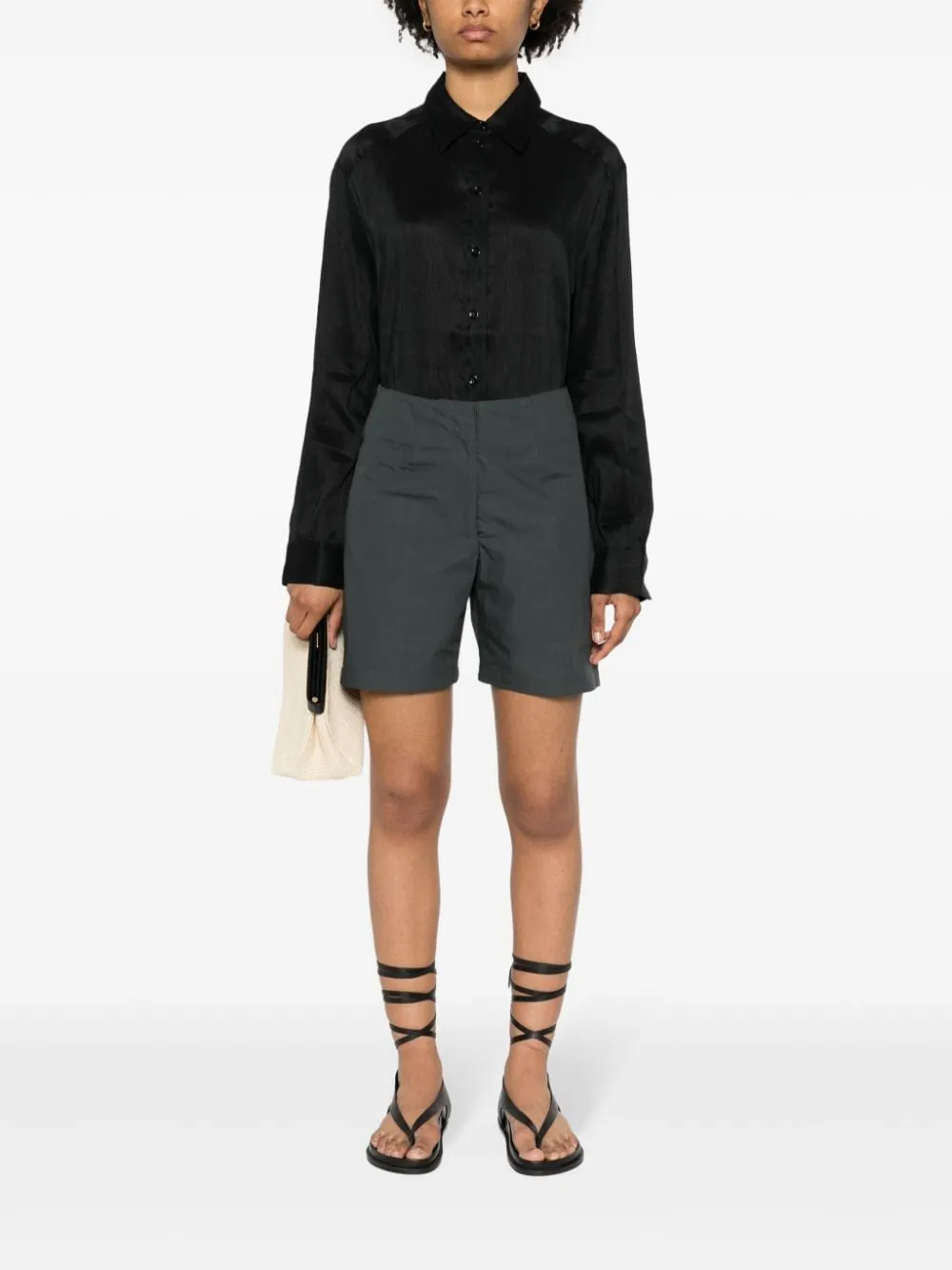 Camicia oversize canisa in nero - donna