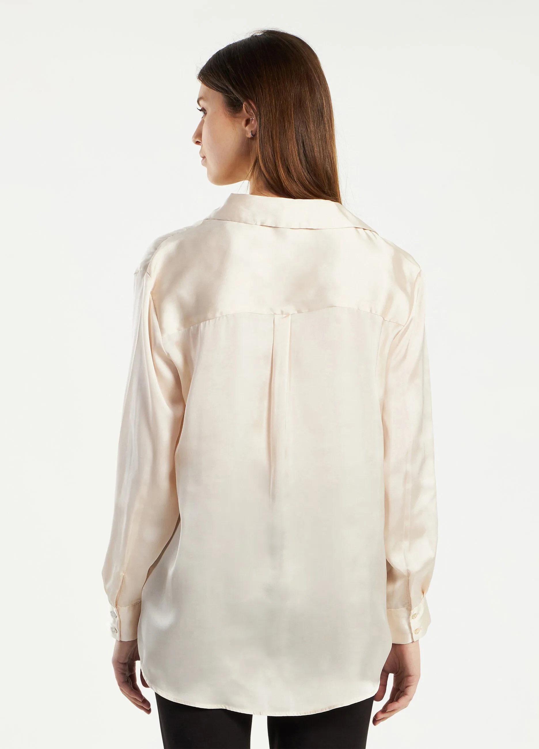 Camicia oversize effetto seta donna