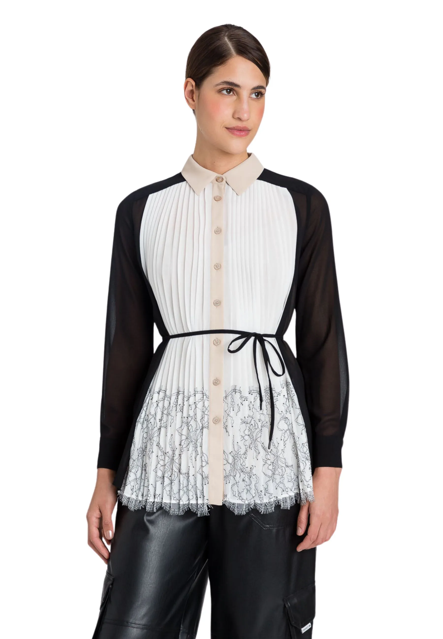 Camicia plissettata