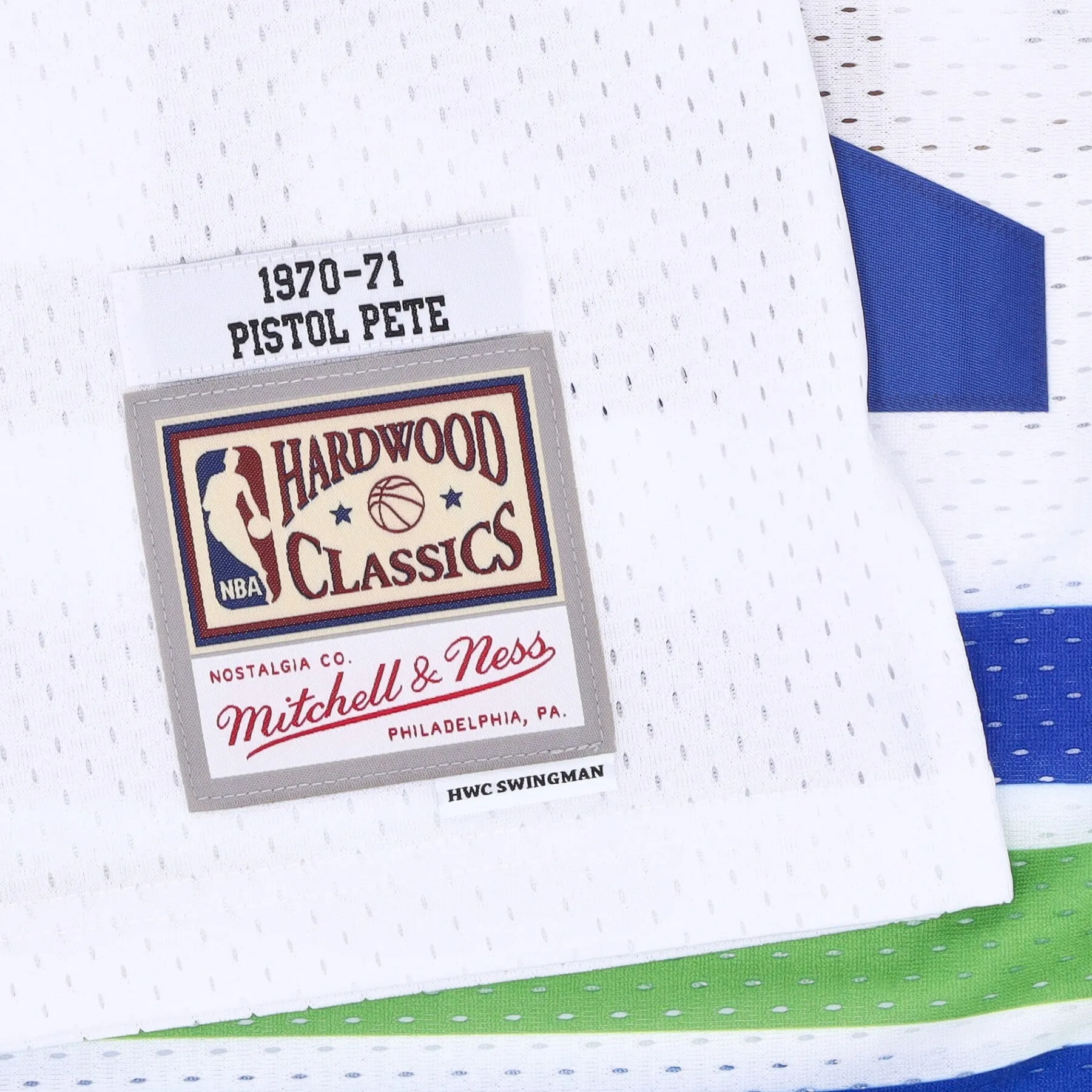 Canotta Basket Uomo Nba Swingman Jersey Hardwood Classics No 44 Pete Maravich 1970-71 Atlhaw White