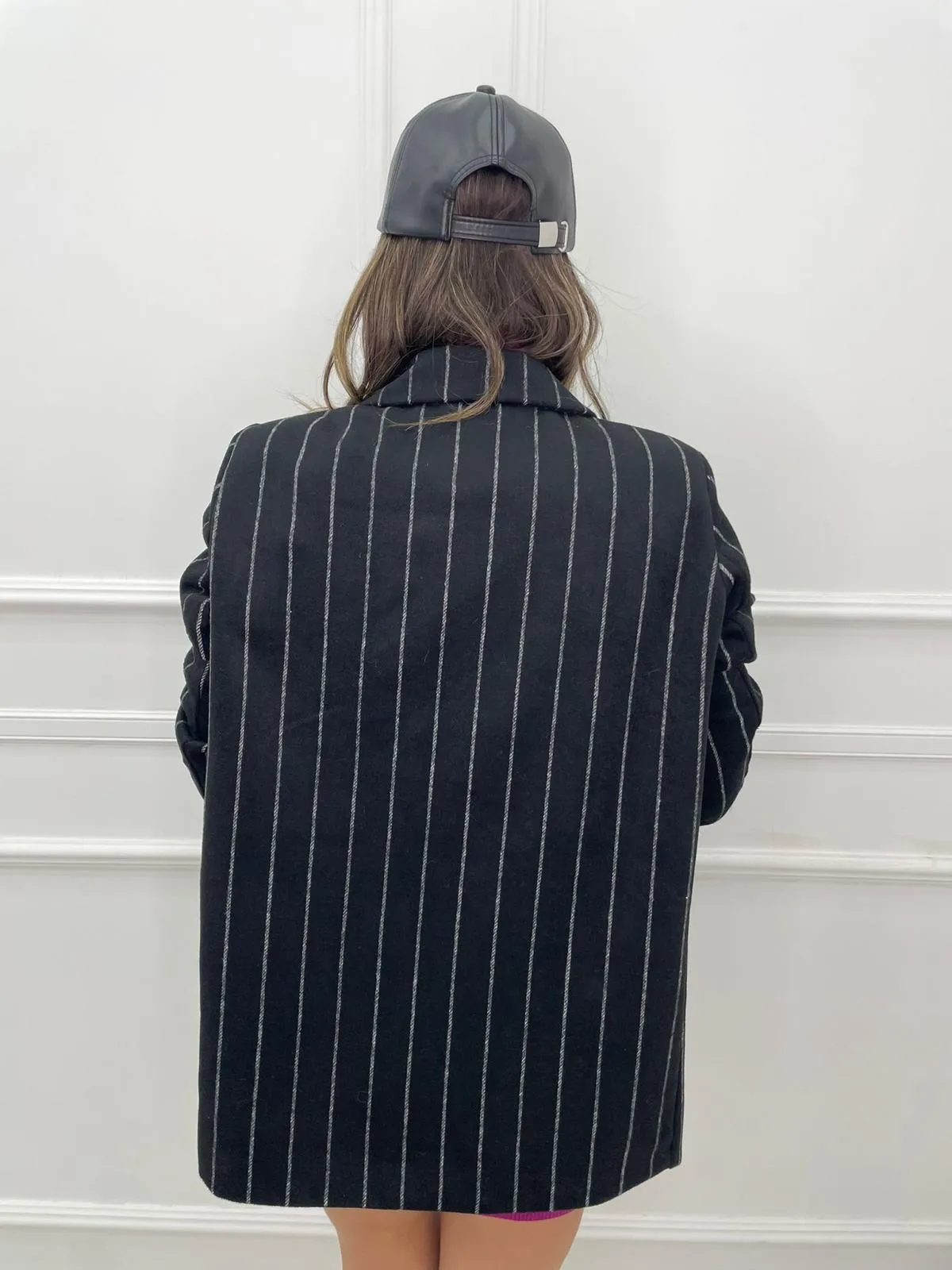 Cappottino in panno fantasia righe