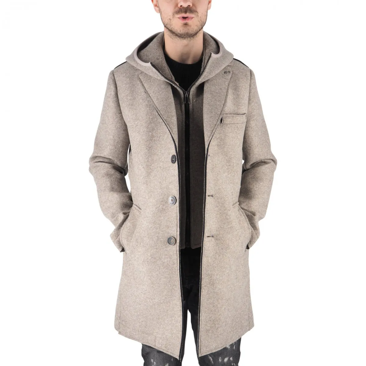 Cappotto Andy Monopetto Con Cappuccio