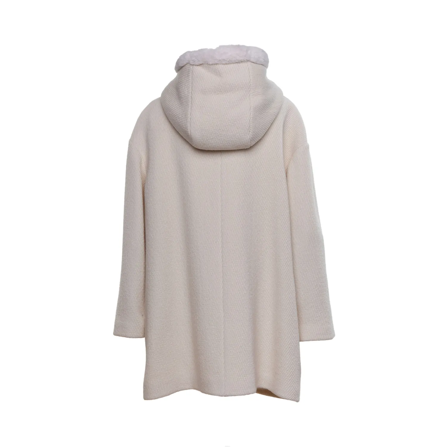 Cappotto Bianco Panna Bambina E Ragazza