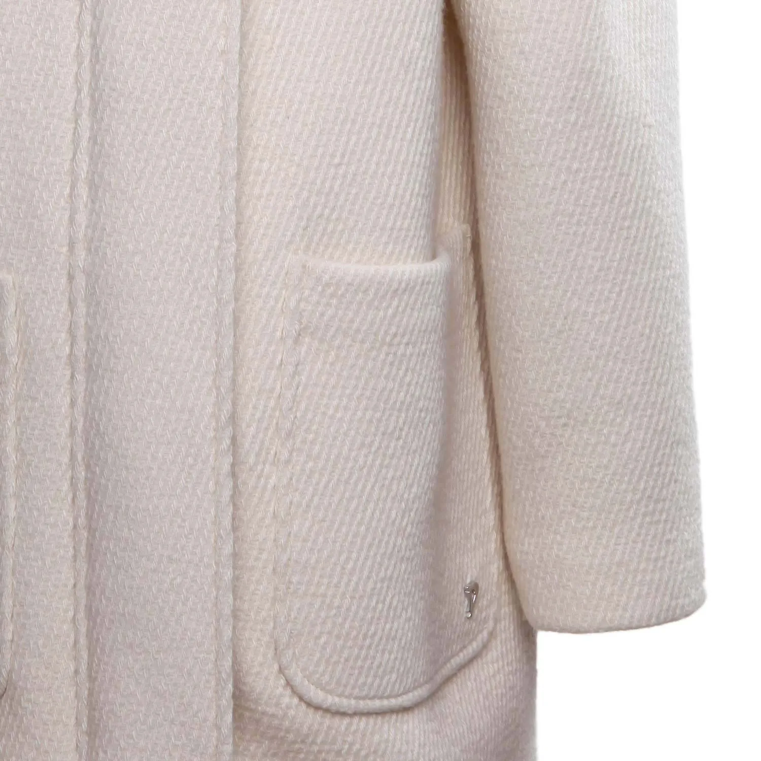 Cappotto Bianco Panna Bambina E Ragazza